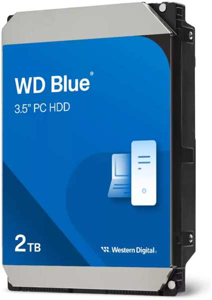 Жесткий диск (HDD) Western Digital 2Tb Blue, 3.5″, 5400rpm, 64Mb, SATA3 (WD20EARZ) 9708668249