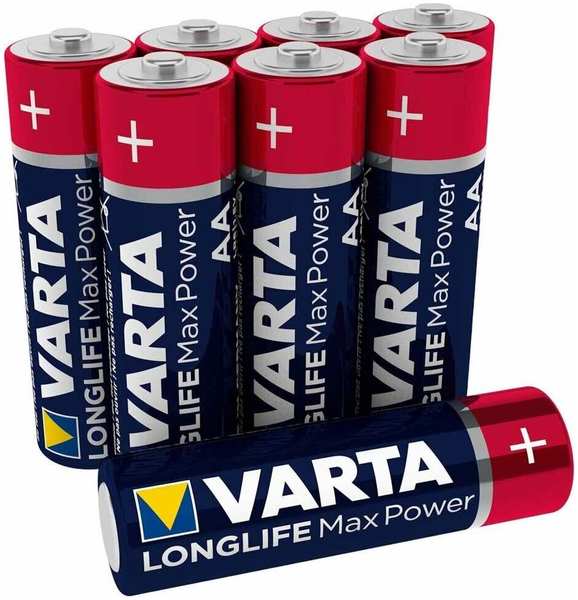Батарея Varta LONGLIFE MAX POWER, AA (LR6), 1.5V, 8 шт. (04706101428) 9708677857