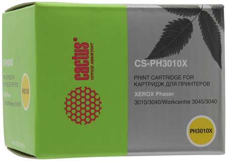 Набор картриджей лазерный Cactus CS-PH3010X-4 (106R02183), 2300 страниц, 4 шт., совместимый для Xerox Phaser 3010/WorkCentre 3045/Phaser 3010/WorkCentre 3045