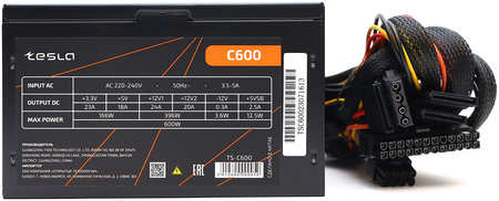 Блок питания 600 Вт ATX TESLA C600, 120 мм, Bulk (OEM) (TS-C600) 9708687951