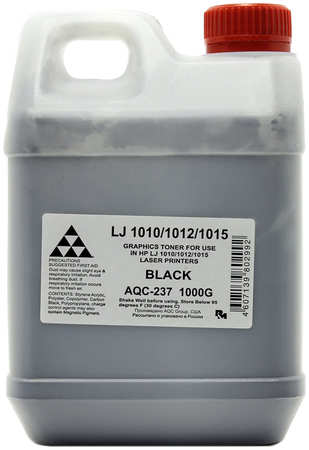 Тонер AQC AQC-237, канистра 1 кг, черный, совместимый для LJ 1010 / 1012 / 1015 970870562