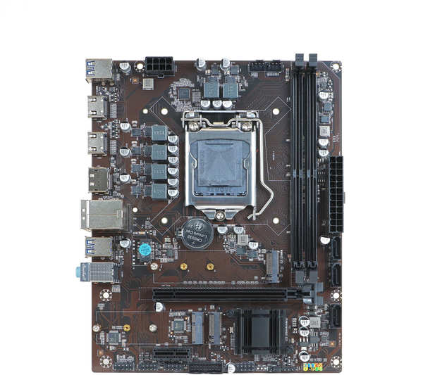 Материнская плата BaseTech H510M, Socket1200, Intel H470, 2xDDR4, PCI-Ex16, 3SATA3, 5.1-ch, GLAN, 6 USB 3.2, HDMI, DP, mATX, Retail 9708741726