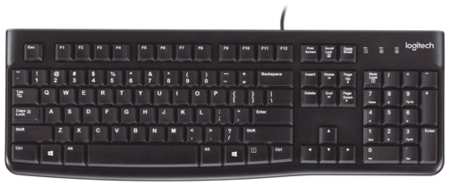 Клавиатура проводная Logitech K120, мембранная, USB, черный (920-002583) Английская раскладка!!! 9708803336