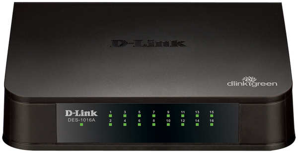 Коммутатор D-Link DES-1016A, кол-во портов: 16x100 Мбит/с (DES-1016A/E2A)