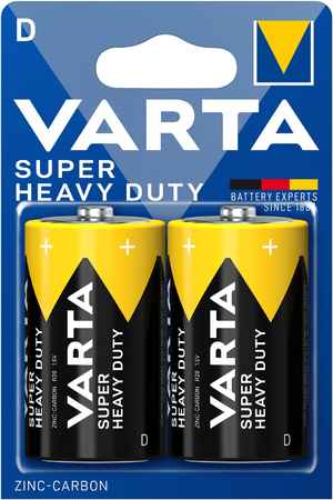 Батарея Varta Super Heavy Duty, D (LR20/13А), 1.5 В, 2шт. (02020101412) 9708824557