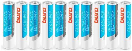 Батарея Buro Alkaline, AAA (LR03), 1.5V, 10шт