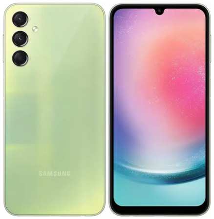 Смартфон Samsung Galaxy A24, 6.5″ 1080x2340 Super AMOLED, MediaTek Helio G99, 4Gb RAM, 128Gb, 3G/4G, NFC, Wi-Fi, BT, 3xCam, 2-Sim, 5000 мА?ч, USB Type-C, Android 13, зеленый (SM-A245FLGUMEA) 9708831395