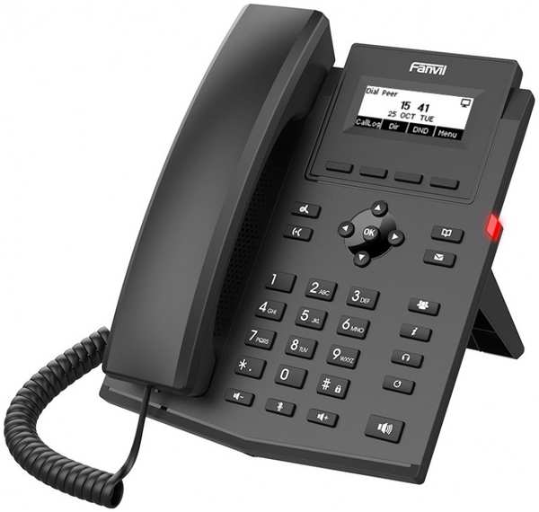 VoIP-телефон Fanvil X301G, 2 линии, 2 SIP-аккаунта, монохромный дисплей, PoE, (X301G)