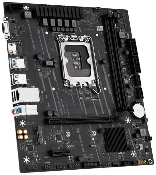 Материнская плата MaxSun Challenger H610M-R, Socket1700, Intel H610, 2xDDR4, PCI-Ex16, 3SATA3, 5.1-ch, GLAN, 4 USB 3.2, VGA, HDMI, DP, mATX, Retail