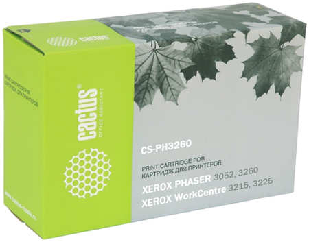 Набор картриджей лазерный Cactus CS-PH3260-10 (106R02778), черный, 3000 страниц, 10 шт., совместимый для Xerox Phaser 3052/WorkCentre 3215/3225/3260 9708853430