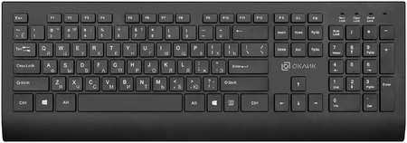 Клавиатура проводная Oklick 155M, мембранная, USB, черный (1678057) 9708862988