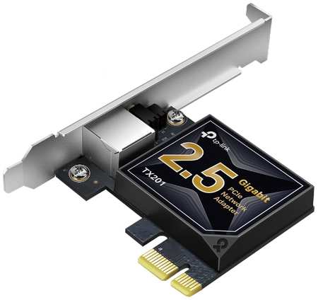 Сетевая карта TP-LINK TX201, 1xRJ-45, 2.5 Гбит/с, PCI-Ex1, Retail (TX201) 9708876053
