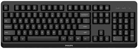 Клавиатура беспроводная Philips SPK6307BL, мембранная, черный (SPK6307BL/87) 9708877317