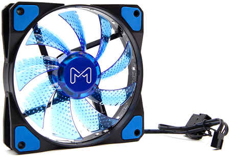 Вентилятор Mastero MF-120, 120 мм, 1200rpm, 20 дБ, 3-pin+4-pin Molex, 1шт, синий (MF120BLV1) 9708877517