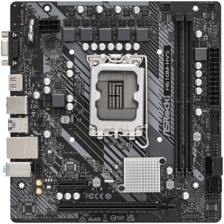 Материнская плата ASRock H610M-HVS, Socket1700, Intel H610, 2xDDR4, PCI-Ex16, 4SATA3, 7.1-ch, GLAN, 4 USB 3.2, VGA, HDMI, mATX, Retail 9708887157