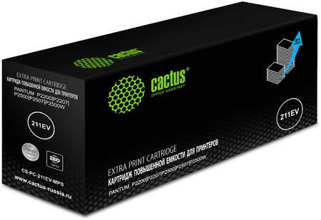 Картридж лазерный Cactus CS-PC-211EV-MPS (PC-211EV), черный, 6000 страниц, совместимый для Pantum P2200/ P2207/ P2500/ P2507/ P2500W/ M6500/ M6550/ M6607 9708897274