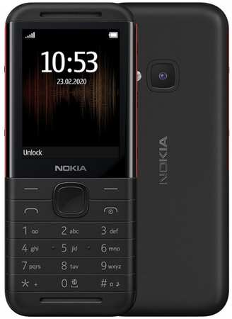 Мобильный телефон Nokia 5310 (2020) Dual Sim, 2.4″ 320x240 TN, MediaTek MT6260A, 16Mb, 2-Sim, 1200 мА·ч, micro-USB, Series 30+, черный/красный (16PISX01A04/16PISX01A18) 970904175