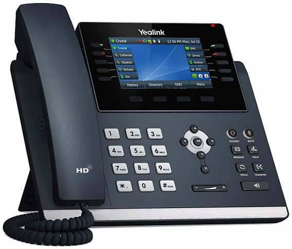 VoIP-телефон Yealink SIP-T46U, 16 SIP-аккаунтов, цветной дисплей, PoE, (SIP-T46U)