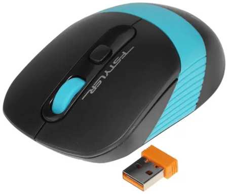 Мышь беспроводная A4Tech Fstyler FG10S, 2000dpi, оптическая светодиодная, USB, черный/синий (FG10S BLUE) 970919780