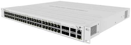 Коммутатор MikroTik Cloud Router Switch 354-48P-4S+2Q+RM, управляемый, кол-во портов: 48x1 Гбит/с, SFP+ 4x10 Гбит/с, кол-во SFP/uplink: QSFP+ 2x40 Гбит/с, установка в стойку, PoE: 48x30Вт (макс. 700Вт) (CRS354-48P-4S+2Q+RM)