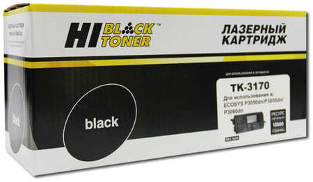 Картридж лазерный Hi-Black HB-TK-3170 (TK-3170/1T02T80NL0), черный, 15500 страниц, совместимый для Kyocera Ecosys P3050dn/ P3055dn/ P3060dn с чипом 970941886