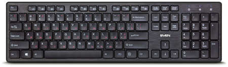 Клавиатура беспроводная Sven KB-E5800W, мембранная, USB, черный (SV-017026) 970941964