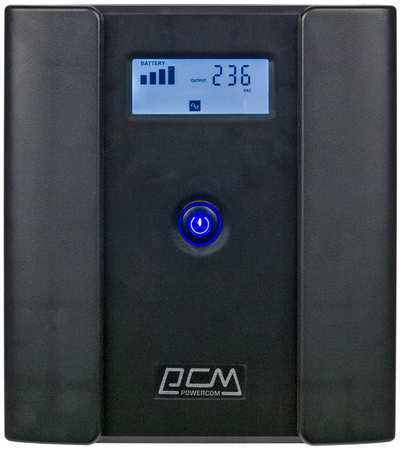 ИБП Powercom Raptor, 2000 В·А, 1.2 кВт, EURO, розеток - 4, USB, черный (RPT-2000AP LCD) 970942394
