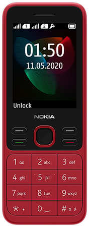 Мобильный телефон Nokia 150 TA-1235 Dual Sim, 2.4″ 320x240 TN, 4.1Mb RAM, 4.1Mb, BT, 1xCam, 2-Sim, 1020mAh, micro-USB, красный (16GMNR01A02) 150 (2020) Dual Sim 970957576