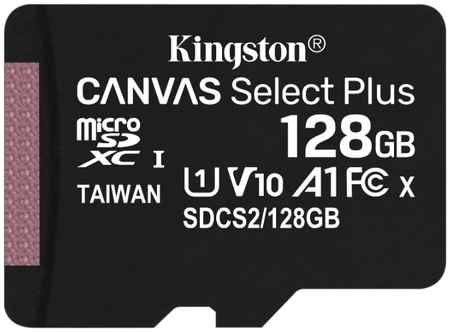 Карта памяти 128Gb microSDXC Kingston Canvas Select Plus Class 10 UHS-I U1 A1 (SDCS2/128GBSP) 970973560