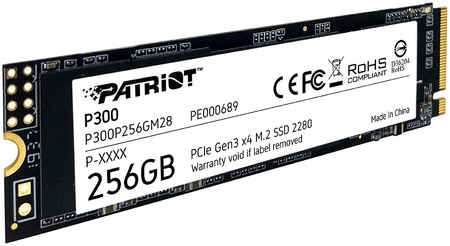 Patriot Memory Твердотельный накопитель (SSD) Patriot 256Gb P300, 2280, M.2, NVMe (P300P256GM28) 970975833