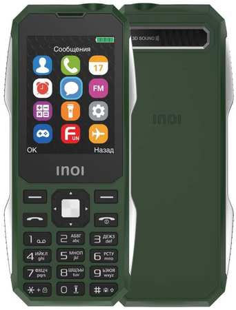 Мобильный телефон INOI 244Z, 2.4″ 320x240 TN, MediaTek MTK6261D, 2-Sim, 2000 мА?ч, micro-USB, хаки (4660042757452) 970977358