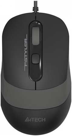 Мышь проводная A4Tech Fstyler FM10, 1600dpi, оптическая светодиодная, USB, черный/серый 970986605