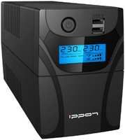 ИБП Ippon Back Power Pro II Euro 650, 650 VA, 360 Вт, EURO, розеток - 2, USB, черный