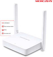 Wi-Fi роутер Mercusys MW301R, 802.11n, 2.4 ГГц, до 300 Мбит/с, LAN 2x100 Мбит/с, WAN 1x100 Мбит/с, внешних антенн: 2x5dBi