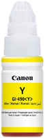 Чернила Canon GI-490 Y, 70 мл, желтый, оригинальные для Canon PIXMA G1400  /  G2400  /  G3400 (0666C001)