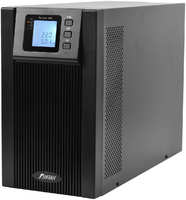 ИБП Powerman Online 2000 Plus, 2000 В·А, 1.8 кВт, EURO, розеток - 2, USB, черный (6114085) (без аккумуляторов)