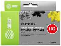 Картридж струйный Cactus CS-PFI107Y (PFI-107Y), желтый, совместимый, 130мл, для Canon IP iPF670 / iPF680 / iPF685 / iPF770 / iPF780 / iPF785 /  series