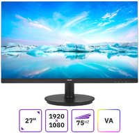 Монитор 27″ Philips 271V8L VA, 1920x1080 (16:9), 250кд / м2, 4мс, 178° / 178°, VGA, HDMI, черный (271V8L / 00 / 271V8L / 01) (271V8L/00/271V8L/01)