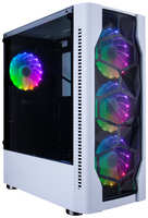 Корпус 1STPLAYER DK D4, ATX, Midi-Tower, USB 3.0, RGB подсветка, белый, без БП (D4-WH-4G6)