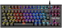 Клавиатура проводная Defender Dark Arts GK-375, механическая, OUTEMU+RED, подсветка, USB, черный (45375)
