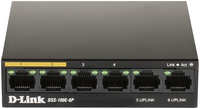 Коммутатор D-link DSS-100E-6P, кол-во портов: 6x100 Мбит / с, PoE: 4x30Вт (DSS-100E-6P / A1A) (DSS-100E-6P/A1A)