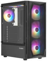 Корпус Zalman N4, ATX, Midi-Tower, USB 3.2, RGB подсветка, черный, без БП (N4)