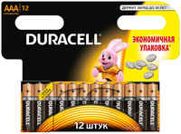 Батарея Duracell Basic LR03-12BL , AAA, 1.5V 12шт