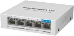Коммутатор Keenetic PoE+ Switch 5, кол-во портов: 4x1 Гбит / с, кол-во SFP / uplink: RJ-45 1x1 Гбит / с, PoE: 4x30 Вт (макс. 60 Вт) (KN-4610)