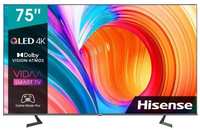 Телевизор 75″ Hisense 75A7GQ, 3840x2160, DVB-T  / T2  / C, HDMIx4, USBx2, WiFi, Smart TV, черный (75A7GQ)