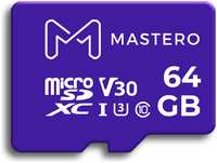 Карта памяти 64Gb microSDXC Mastero Class 10 UHS-I U3 V30 A1 + адаптер (MB-64-MSD)