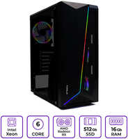 Mastero PC Системный блок Mastero Gaming GS09, Intel Xeon E5 2640 v3 2.6 ГГц, 16Gb RAM, 512Gb SSD Radeon RX 580 8Gb, DOS, (GS09-I2640-16S512-RX580)