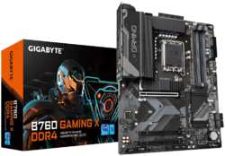 Материнская плата GIGABYTE B760 GAMING X DDR4, Socket1700, Intel B760, 4xDDR4, 3PCI-Ex16, 4SATA3, 7.1-ch, 2.5GLAN, 5 USB 3.2, 1 USB Type-C, HDMI, DP, ATX, Retail