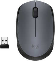 Мышь беспроводная Logitech M170 Wireless Mouse -Grey USB, 1000dpi, оптическая светодиодная, USB, (910-004646)