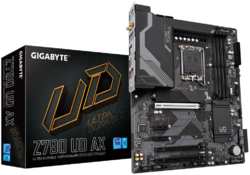 Материнская плата GIGABYTE Z790 UD AX, Socket1700, Intel Z790, 4xDDR5 DIMM, 3PCI-Ex16, 6SATA3, 7.1-ch, 2.5GLAN, 7 USB 3.2, 2 USB Type-C, HDMI, DP, ATX, Retail